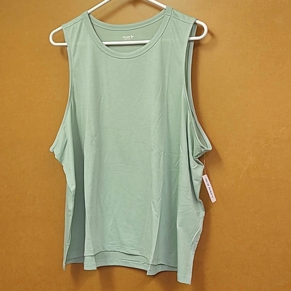 Old Navy Size XXL Pastel Green Sleeveless All Day Crop Tank Top- Set of 2
